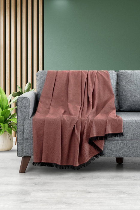 L'essentiel linge de maison Funda de Sofá Lalin 200 Rojo Teja 200 x 200 cm Algodón Poliéster